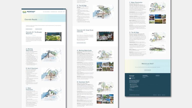 Waterfront Holland Website Mockup Pages
