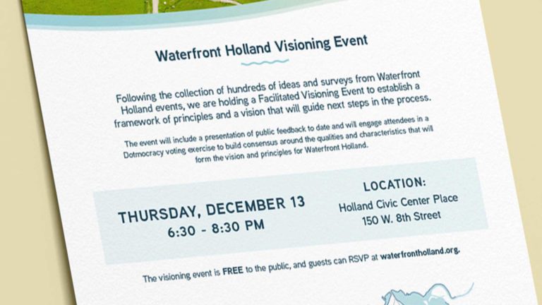 Waterfront Holland WH Winter Visioning Event Invite