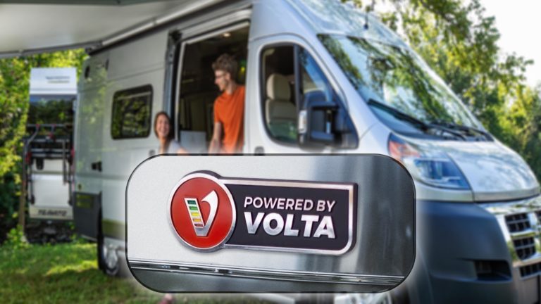 Volta Badge on Van
